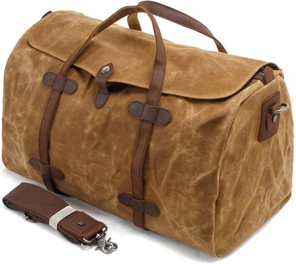 DEEPKEE original nubuck handmade full-grain genuine leather cowhide bag Leather Accessories Canvas Weekend Bag #2032K1