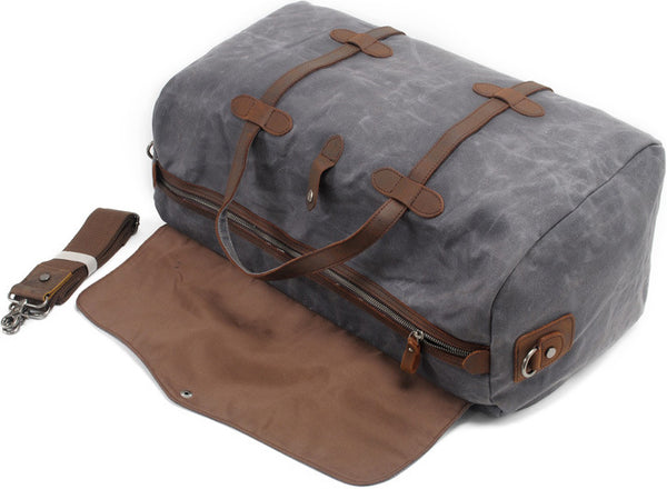 DEEPKEE original nubuck handmade full-grain genuine leather cowhide bag Leather Accessories Canvas Weekend Bag #2032K1