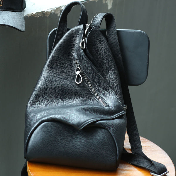 DEEPKEE original nubuck handmade full-grain genuine leather cowhide bag Deepkee Leather Unisex Dual-use Bag Backpack #SJ007