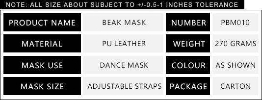 DEEPKEE original nubuck handmade full-grain genuine leather cowhide bag Deepkee Punk Medieval Plague Long Bird Beak Mask #FPBM010