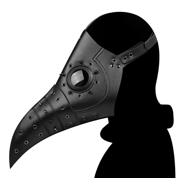 DEEPKEE original nubuck handmade full-grain genuine leather cowhide bag Deepkee Punk Medieval Plague Long Bird Beak Mask #FPBM010