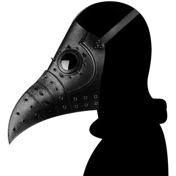 DEEPKEE original nubuck handmade full-grain genuine leather cowhide bag Deepkee Punk Medieval Plague Long Bird Beak Mask #FPBM010