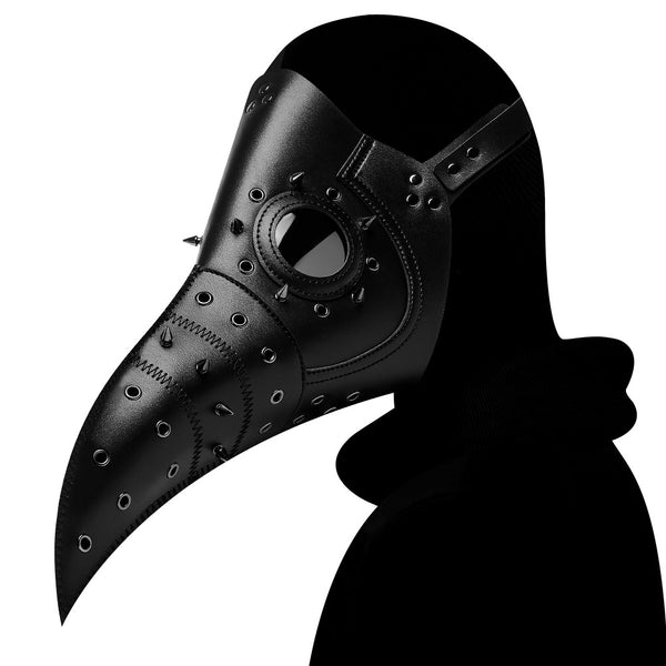 DEEPKEE original nubuck handmade full-grain genuine leather cowhide bag Deepkee Punk Medieval Plague Long Bird Beak Mask #FPBM010