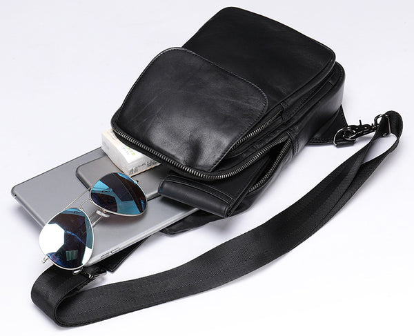 DEEPKEE original nubuck handmade full-grain genuine leather cowhide bag DEEPKEE LEATHER | Genuine Chest Crossbody Sling Bags NO.7589