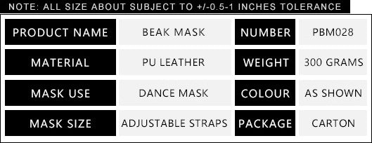 DEEPKEE original nubuck handmade full-grain genuine leather cowhide bag Gothic Cosplay Long Nose Plague Beak Mask #FPBM028