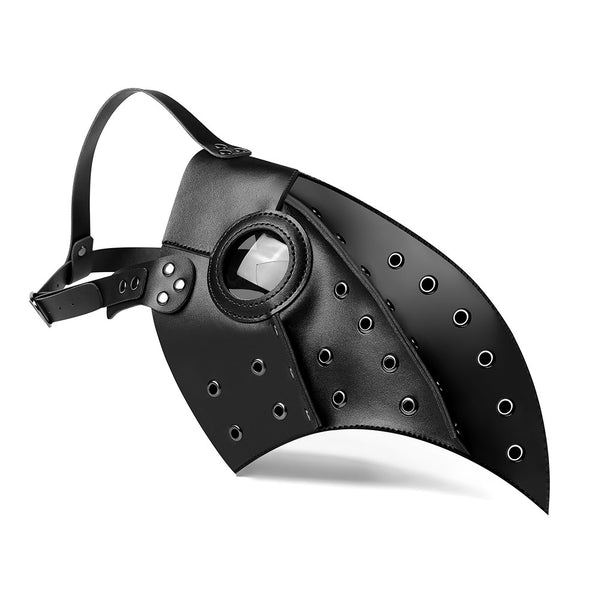 DEEPKEE original nubuck handmade full-grain genuine leather cowhide bag Gothic Cosplay Long Nose Plague Beak Mask #FPBM028
