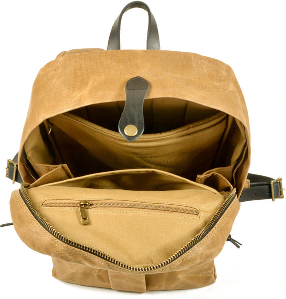 DEEPKEE original nubuck handmade full-grain genuine leather cowhide bag Outdoor canvas mountaineering backpack #5035