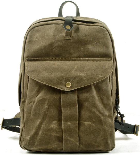 DEEPKEE original nubuck handmade full-grain genuine leather cowhide bag Outdoor canvas mountaineering backpack #5035