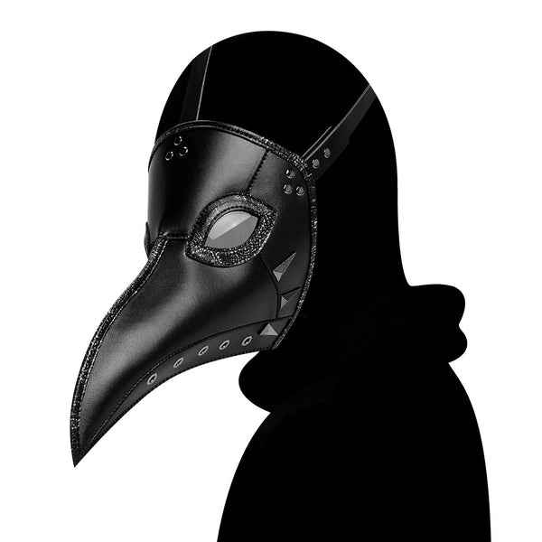 DEEPKEE original nubuck handmade full-grain genuine leather cowhide bag Plague Doctor Bird Leather Mask, Steampunk Long Nose Bird Beak Gothic Masks #FPBM054