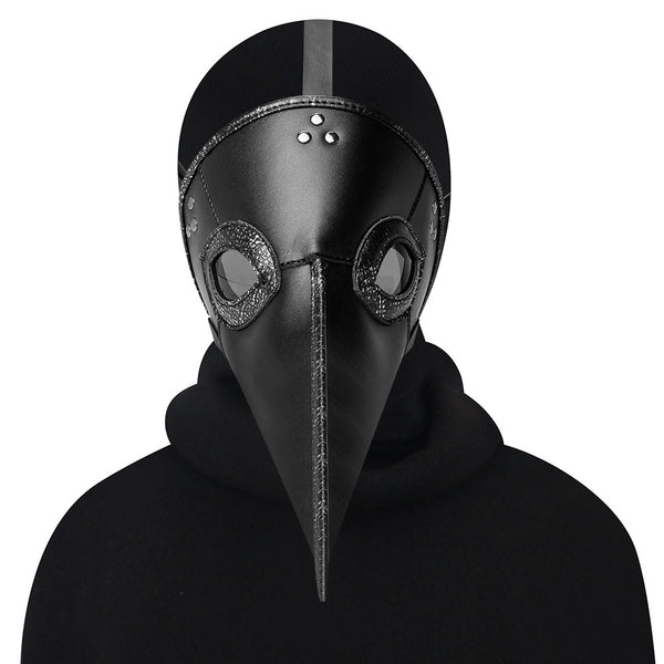 DEEPKEE original nubuck handmade full-grain genuine leather cowhide bag Plague Doctor Bird Leather Mask, Steampunk Long Nose Bird Beak Gothic Masks #FPBM054