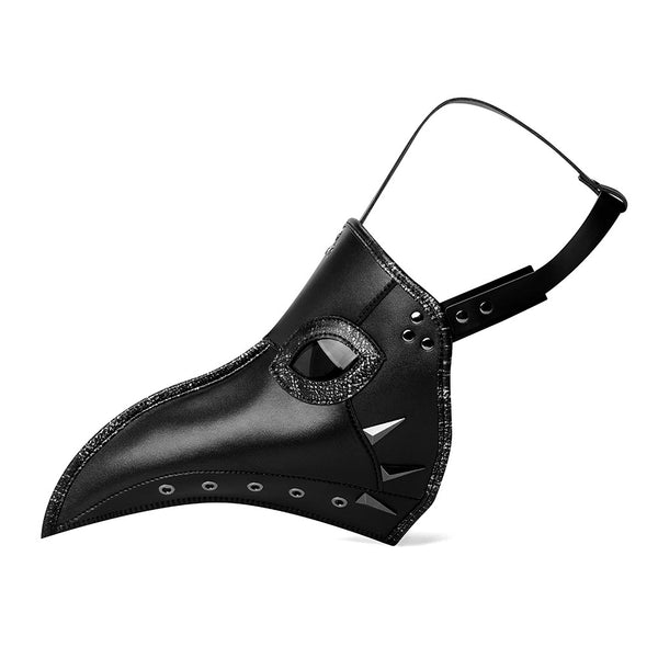 DEEPKEE original nubuck handmade full-grain genuine leather cowhide bag Plague Doctor Bird Leather Mask, Steampunk Long Nose Bird Beak Gothic Masks #FPBM054