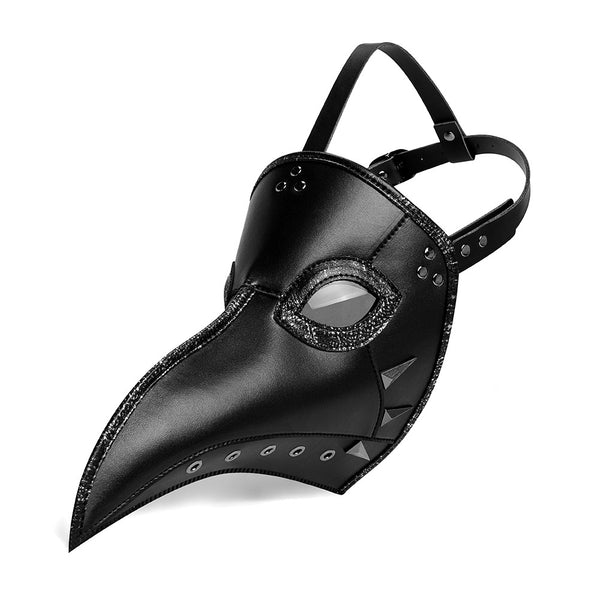 DEEPKEE original nubuck handmade full-grain genuine leather cowhide bag Plague Doctor Bird Leather Mask, Steampunk Long Nose Bird Beak Gothic Masks #FPBM054