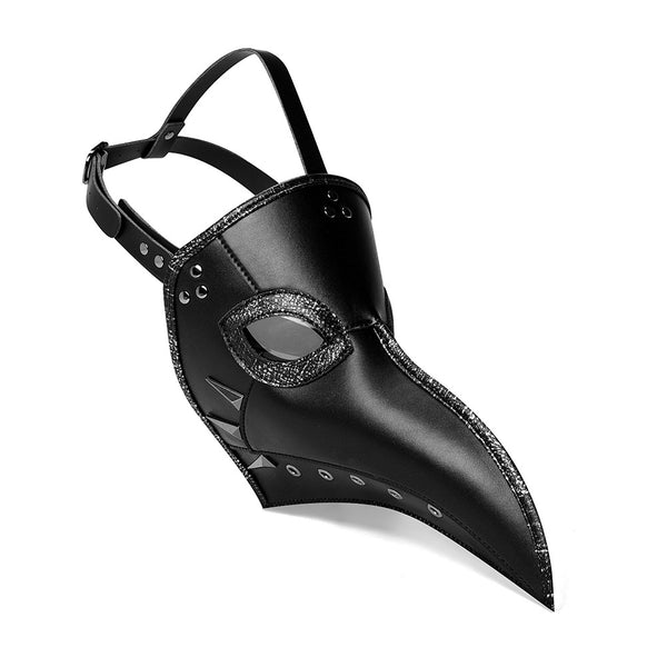 DEEPKEE original nubuck handmade full-grain genuine leather cowhide bag Plague Doctor Bird Leather Mask, Steampunk Long Nose Bird Beak Gothic Masks #FPBM054