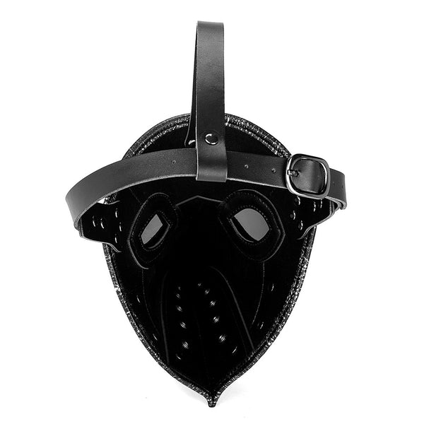 DEEPKEE original nubuck handmade full-grain genuine leather cowhide bag Plague Doctor Bird Leather Mask, Steampunk Long Nose Bird Beak Gothic Masks #FPBM054