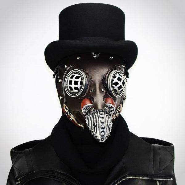 DEEPKEE original nubuck handmade full-grain genuine leather cowhide bag Steampunk Plague Bird Beak Doctor Mask #HG104