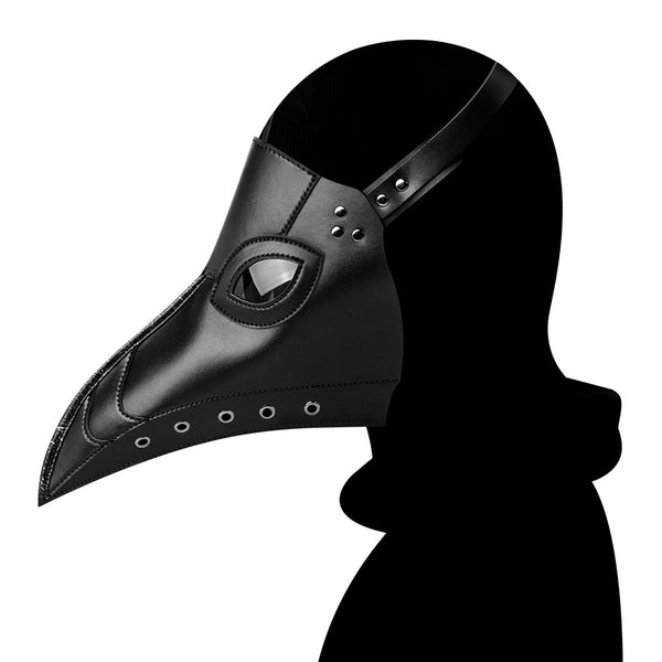 DEEPKEE original nubuck handmade full-grain genuine leather cowhide bag Steampunk Plague Doctor Hooked Beak Mask #FPBM053