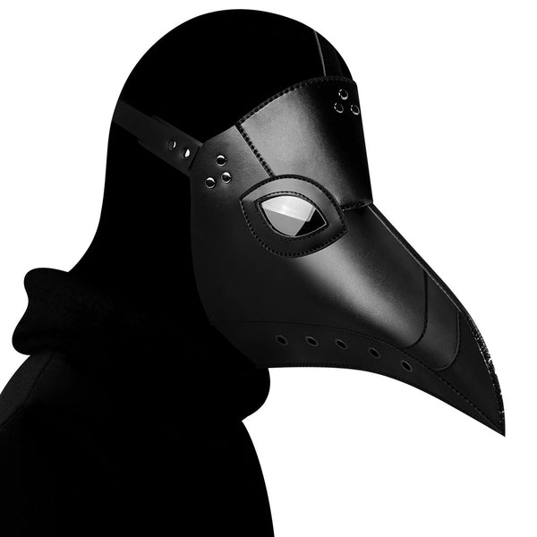 DEEPKEE original nubuck handmade full-grain genuine leather cowhide bag Steampunk Plague Doctor Hooked Beak Mask #FPBM053