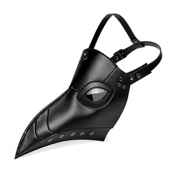 DEEPKEE original nubuck handmade full-grain genuine leather cowhide bag Steampunk Plague Doctor Hooked Beak Mask #FPBM053