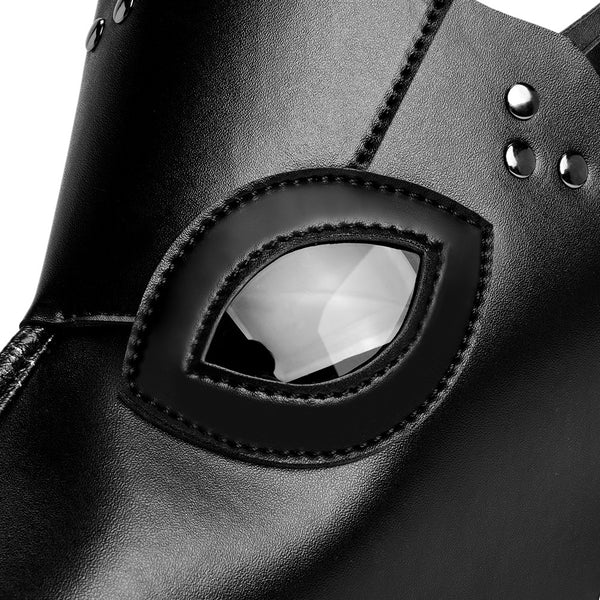 DEEPKEE original nubuck handmade full-grain genuine leather cowhide bag Steampunk Plague Doctor Hooked Beak Mask #FPBM053