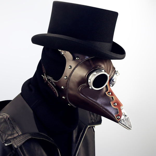 DEEPKEE original nubuck handmade full-grain genuine leather cowhide bag Deepkee cosplay PU Leather Plague Doctor Mask #HG103