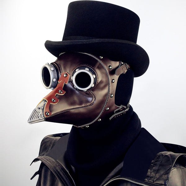 DEEPKEE original nubuck handmade full-grain genuine leather cowhide bag Deepkee cosplay PU Leather Plague Doctor Mask #HG103