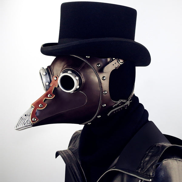 DEEPKEE original nubuck handmade full-grain genuine leather cowhide bag Deepkee cosplay PU Leather Plague Doctor Mask #HG103