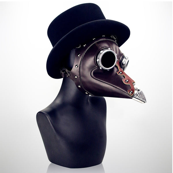 DEEPKEE original nubuck handmade full-grain genuine leather cowhide bag Deepkee cosplay PU Leather Plague Doctor Mask #HG103