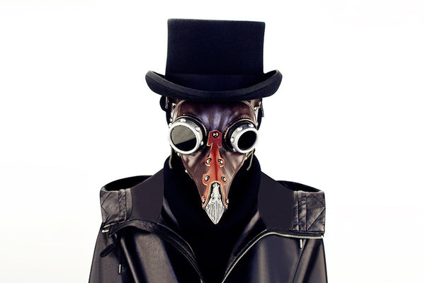 DEEPKEE original nubuck handmade full-grain genuine leather cowhide bag Deepkee cosplay PU Leather Plague Doctor Mask #HG103