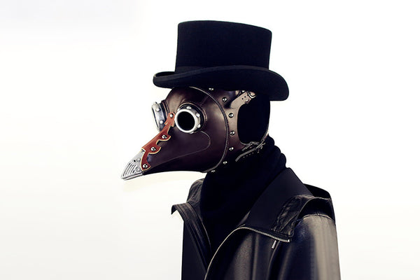 DEEPKEE original nubuck handmade full-grain genuine leather cowhide bag Deepkee cosplay PU Leather Plague Doctor Mask #HG103