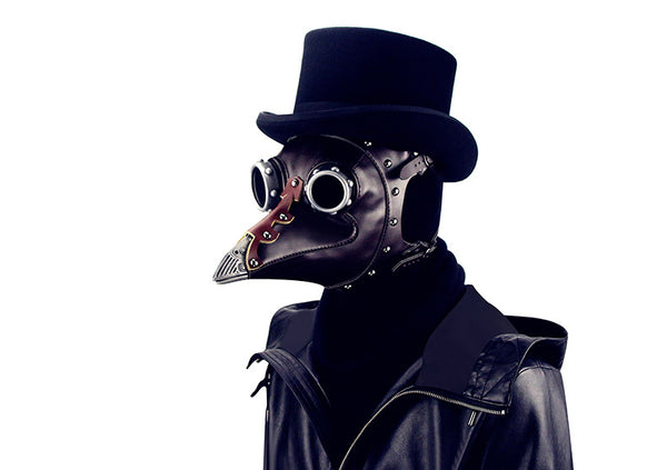 DEEPKEE original nubuck handmade full-grain genuine leather cowhide bag Deepkee cosplay PU Leather Plague Doctor Mask #HG103