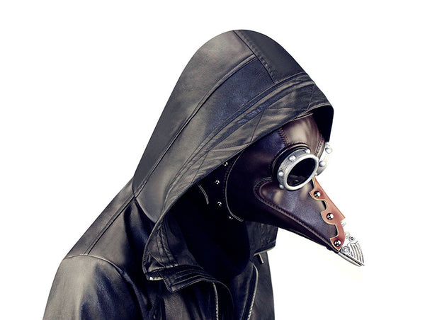 DEEPKEE original nubuck handmade full-grain genuine leather cowhide bag Deepkee cosplay PU Leather Plague Doctor Mask #HG103
