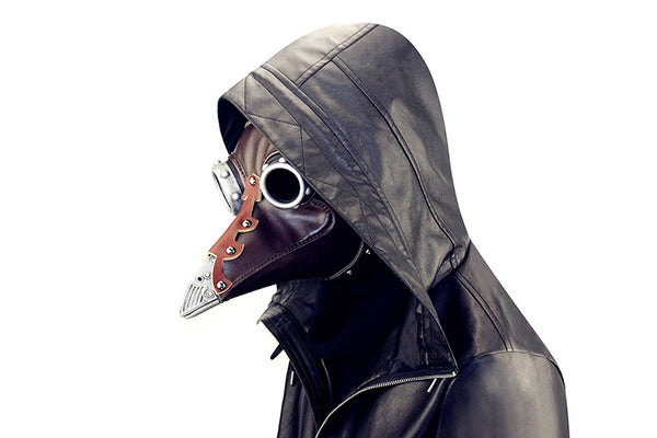 DEEPKEE original nubuck handmade full-grain genuine leather cowhide bag Deepkee cosplay PU Leather Plague Doctor Mask #HG103
