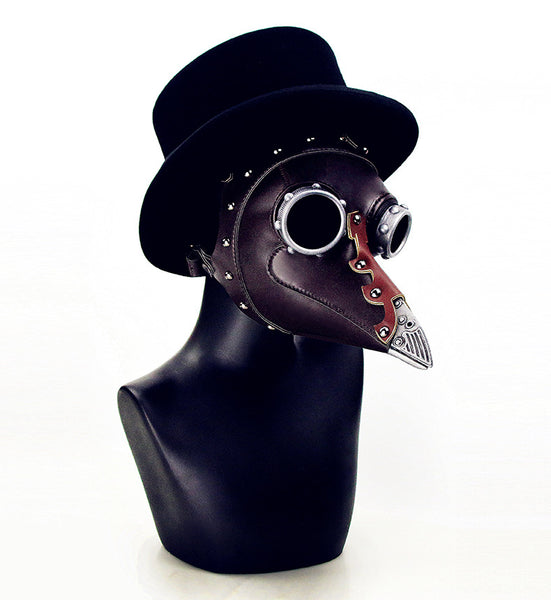 DEEPKEE original nubuck handmade full-grain genuine leather cowhide bag Deepkee cosplay PU Leather Plague Doctor Mask #HG103