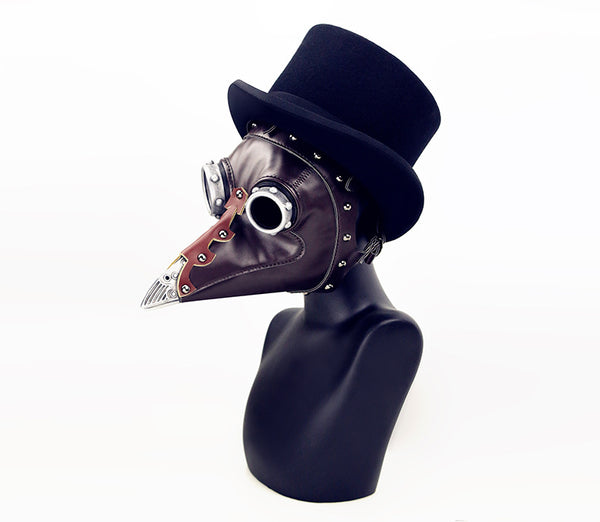 DEEPKEE original nubuck handmade full-grain genuine leather cowhide bag Deepkee cosplay PU Leather Plague Doctor Mask #HG103