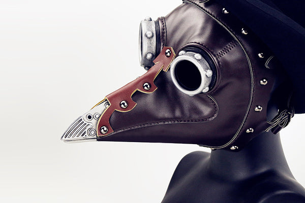 DEEPKEE original nubuck handmade full-grain genuine leather cowhide bag Deepkee cosplay PU Leather Plague Doctor Mask #HG103