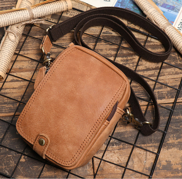 DEEPKEE original nubuck handmade full-grain genuine leather cowhide bag 2 in 1 Shoulder Bag,Genuine Leather Crossbody Waist Belt Bag No.8133
