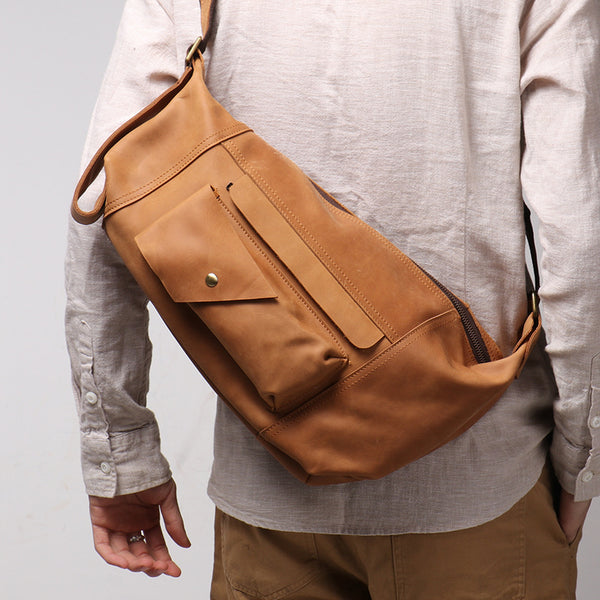 DEEPKEE original nubuck handmade full-grain genuine leather cowhide bag San Francisco 49ers Mountaineering bag No.30149