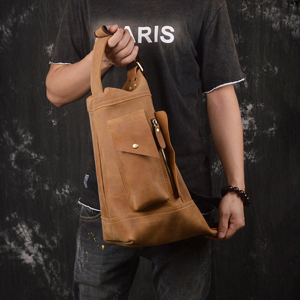 DEEPKEE original nubuck handmade full-grain genuine leather cowhide bag San Francisco 49ers Mountaineering bag No.30149