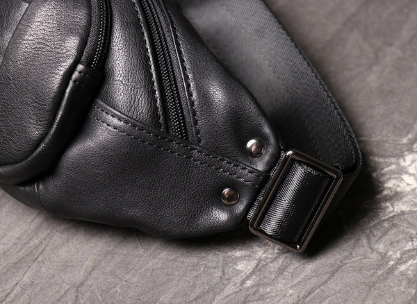 DEEPKEE original nubuck handmade full-grain genuine leather cowhide bag Alexis Sling Pack Bags No.J001
