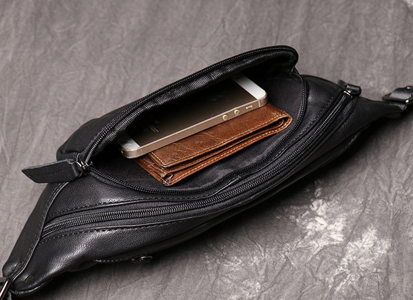DEEPKEE original nubuck handmade full-grain genuine leather cowhide bag Alexis Sling Pack Bags No.J001