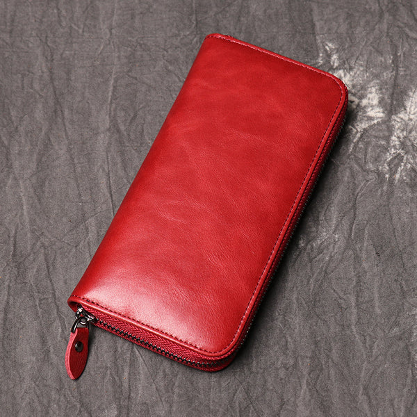 DEEPKEE original nubuck handmade full-grain genuine leather cowhide bag DEEPKEE HANDMADE | Archaize Oiled Leather Clutches No.3315_1