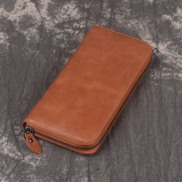 DEEPKEE original nubuck handmade full-grain genuine leather cowhide bag DEEPKEE HANDMADE | Archaize Oiled Leather Clutches No.3315_1