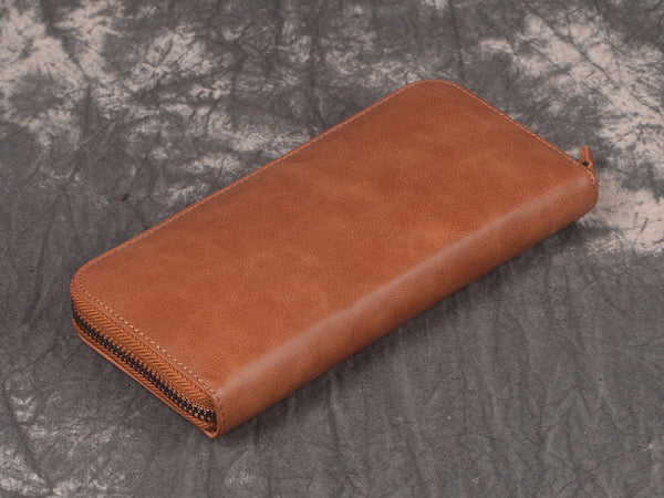 DEEPKEE original nubuck handmade full-grain genuine leather cowhide bag DEEPKEE HANDMADE | Archaize Oiled Leather Clutches No.3315_1