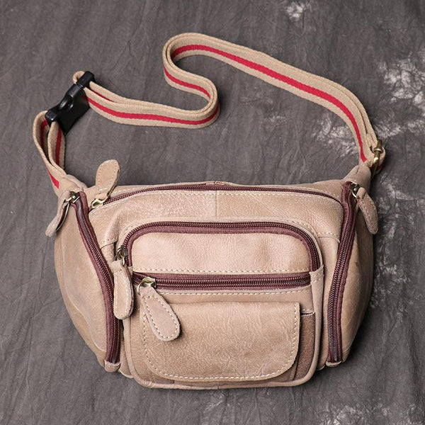 DEEPKEE original nubuck handmade full-grain genuine leather cowhide bag Enos Nubuck Leather Waist Bag No.184