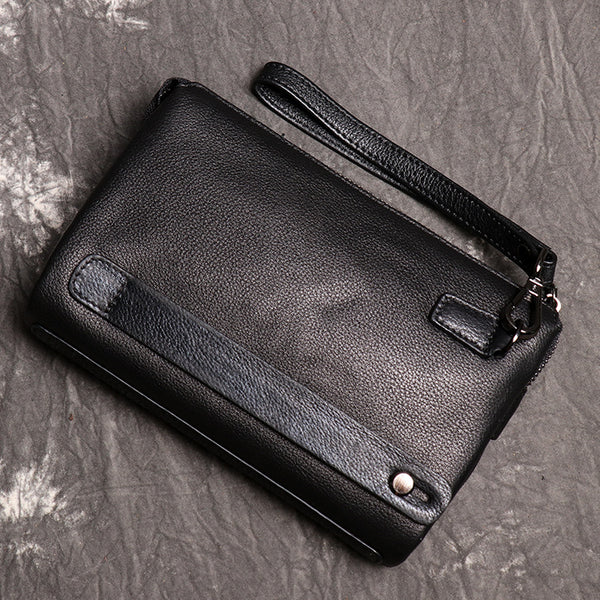 DEEPKEE original nubuck handmade full-grain genuine leather cowhide bag DEEPKEE HANDMADE | Genuine Leather Zip Around Wallet Clutch Wristlet Travel Long Purse No.J083