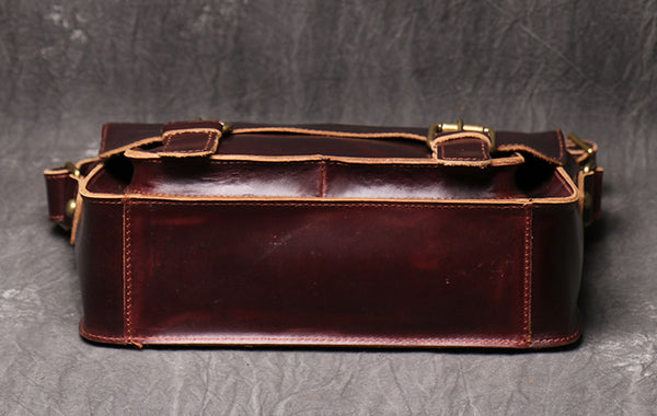 DEEPKEE original nubuck handmade full-grain genuine leather cowhide bag DEEPKEE LEATHER | Patt Portable Messenger Bag No.255