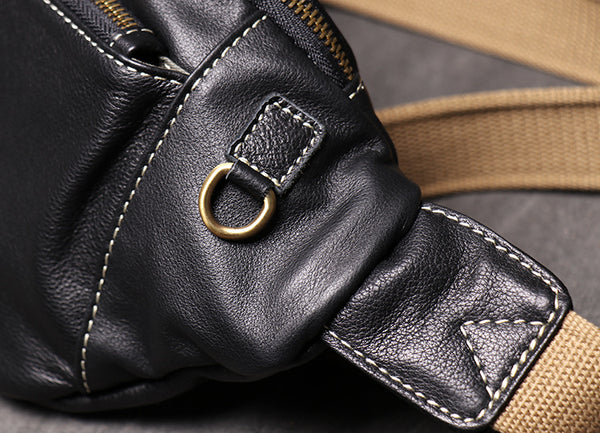DEEPKEE original nubuck handmade full-grain genuine leather cowhide bag Theo Sling Bag No.30202