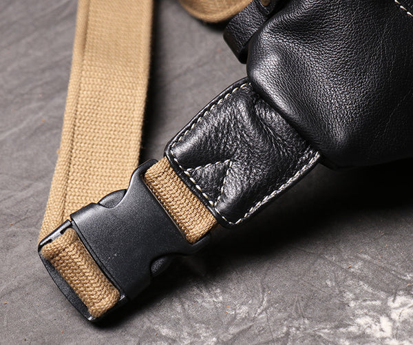 DEEPKEE original nubuck handmade full-grain genuine leather cowhide bag Theo Sling Bag No.30202