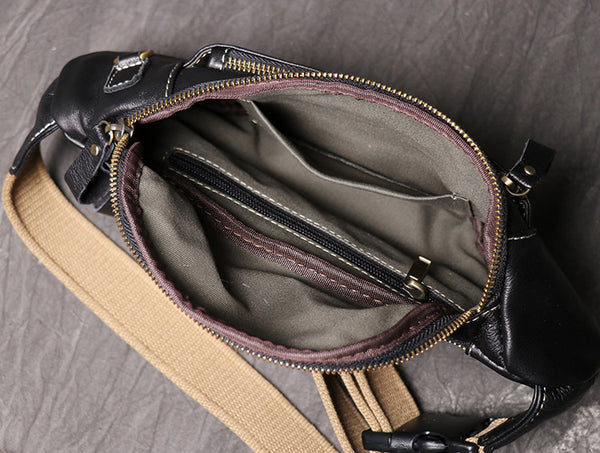DEEPKEE original nubuck handmade full-grain genuine leather cowhide bag Theo Sling Bag No.30202