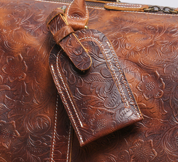 DEEPKEE original nubuck handmade full-grain genuine leather cowhide bag DEEPKEE LEATHER | Sheridan Style Duffle Bag No.30009-5
